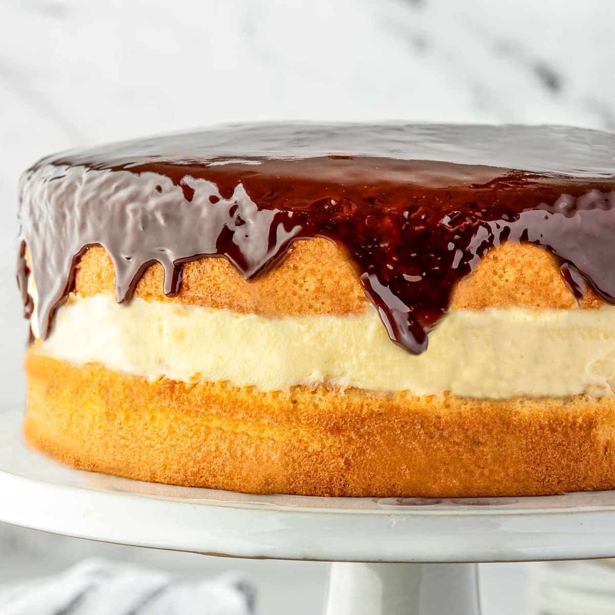 Easy Boston Cream Pie Recipe: Layers of Cake, Custard & Chocolate Glaze